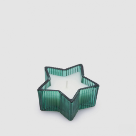 Κερί Αστέρι Πράσινο Γυάλινο Χριστουγεννιάτικη Διακόσμηση Candle Tales